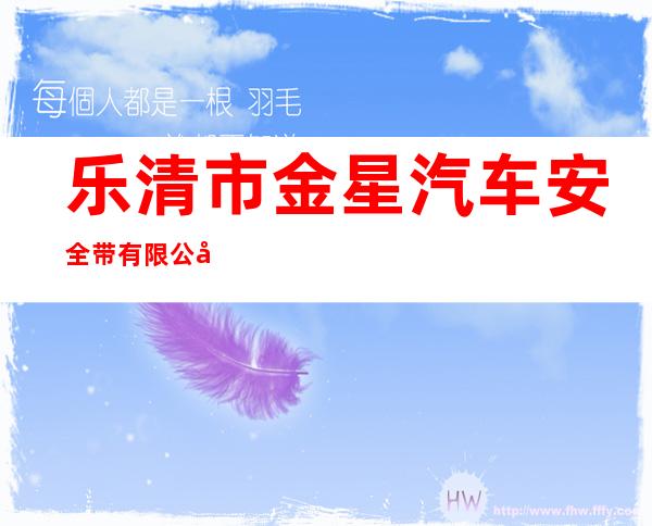 乐清市金星汽车安全带有限公司